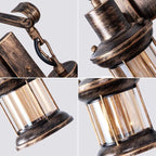 Wall Light with Vintage Glass Shade Design