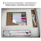 Kiddli LED Drawing Board – Reusable Writing Board with Light Pen