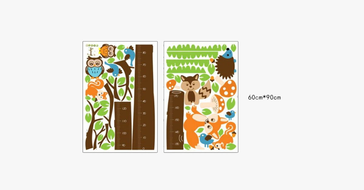 Wall sticker children's room height squirrel sticker