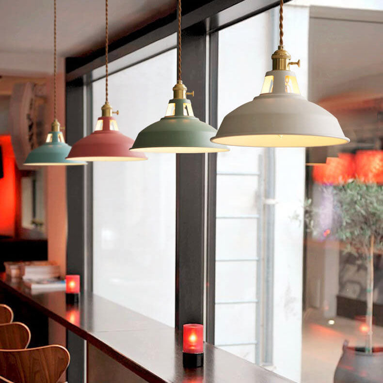 Colorful Dimmable Pendant Light Industrial Unique Style