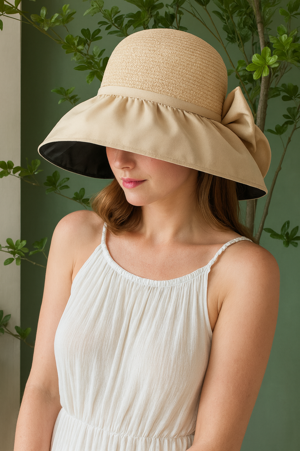 Elegant sun hat for stylish UV protection brim for UV sun protection