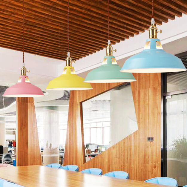 Colorful Dimmable Pendant Light Industrial Unique Style