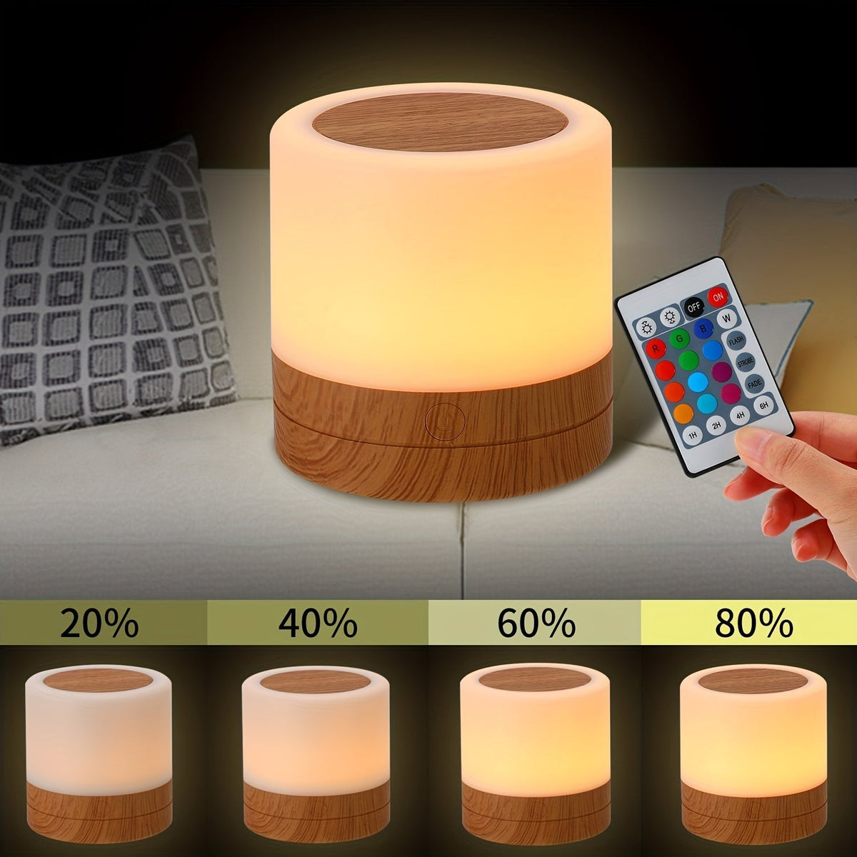 LightAura - RGB Touch Table Lamp with Remote Control