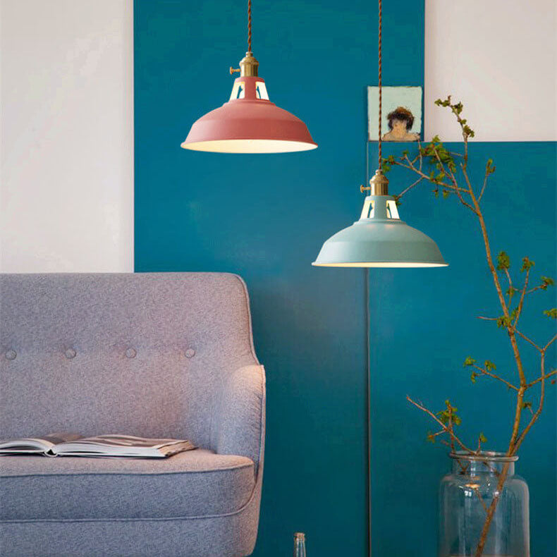 Colorful Dimmable Pendant Light Industrial Unique Style