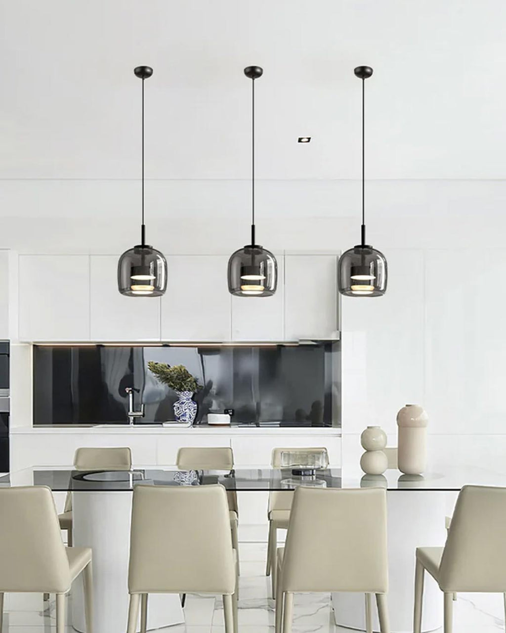 Valentino pendant light - Smoke - Set of 2