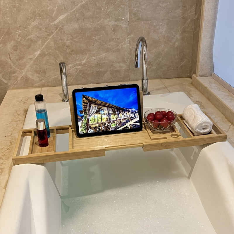 Bamboo Bathtub Tray - For Ultimate Relaxation