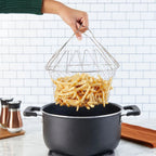 GourmetCraft Elite Cooking Basket | Versatile stainless steel basket for effortless cooking and steaming