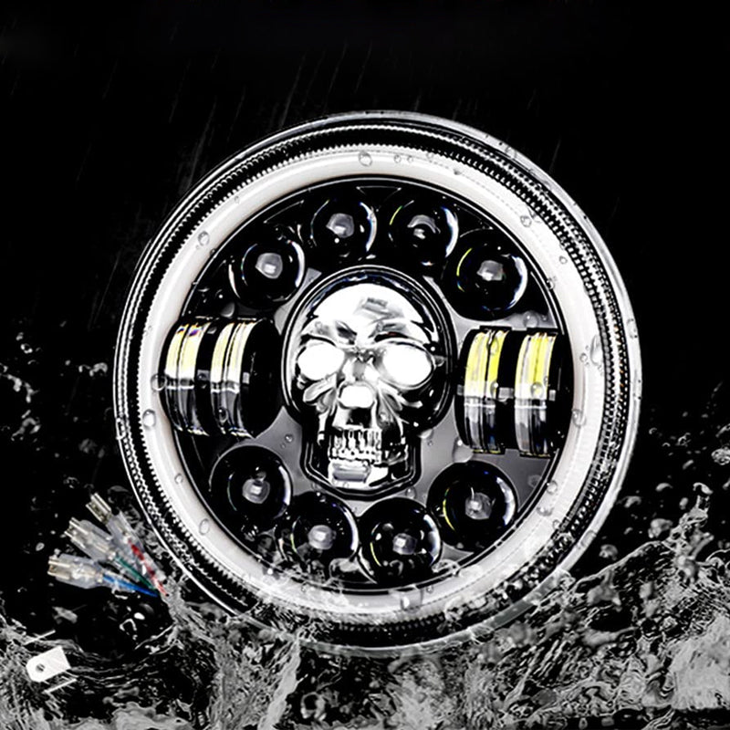 7 Inch Skull LED Headlight