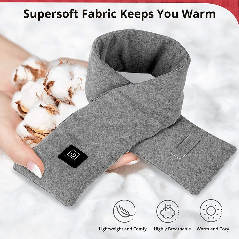 Heated adjustable scarf