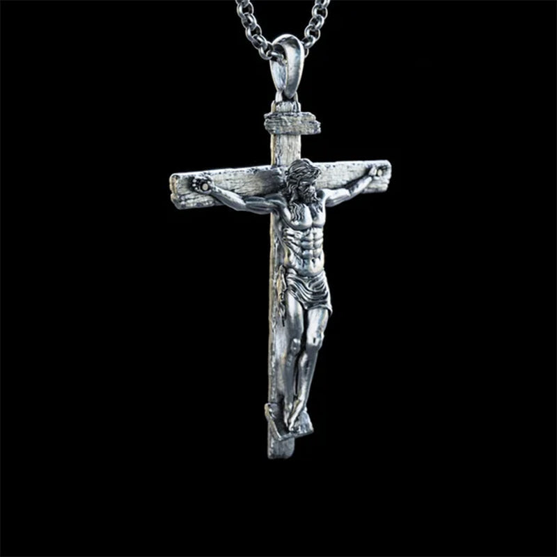 Titanium Steel Cross Pendant Necklace