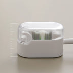 Wall-mounted toothbrush holder with cover
