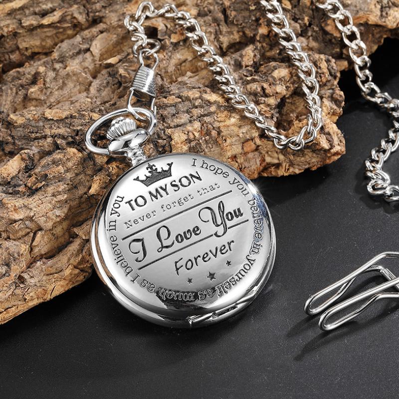 To my son quartz pocket watch
