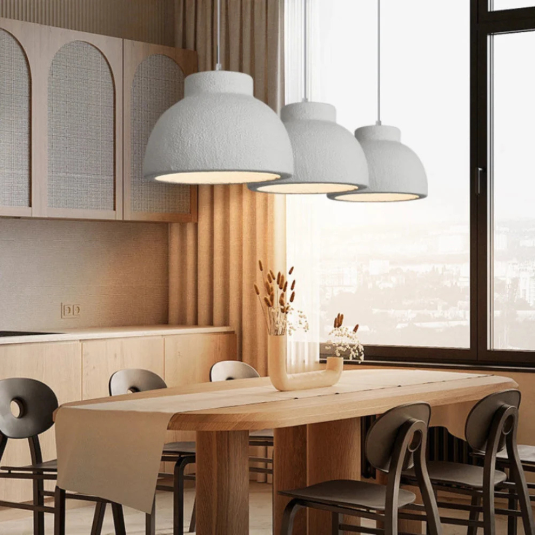 Minimalist Scandinavian Pendant Light made of Polystyrene