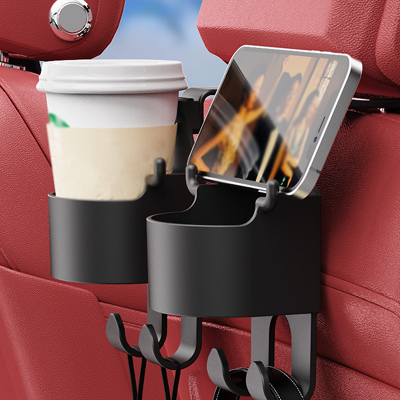 Multifunctional hook for the car seat backrest