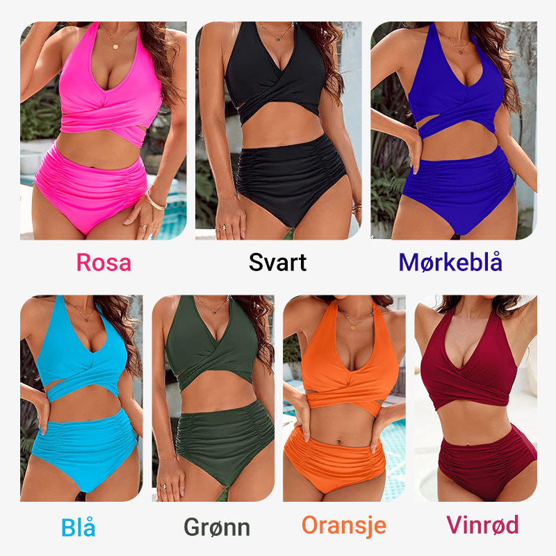 Bikini set with tummy control and high waist style