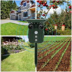 Ultrasonic Solar Deer Repeller | 5 Adjustable Modes. Waterproof & Eco-Friendly for Home Gardens and Yards