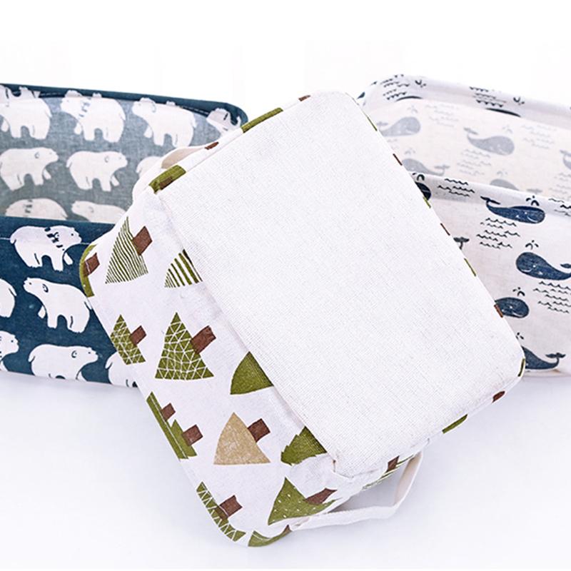 Foldable Cotton Fabric Storage Basket