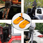 U-shaped door threshold bolt with safety hammer