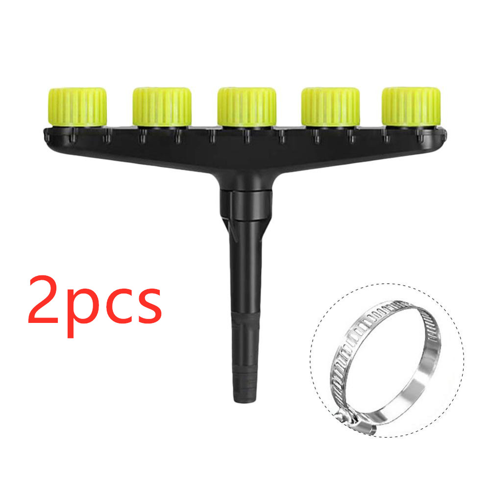 Multifunctional garden spray nozzle with 3 and 5 hole settings - for watering and garden care