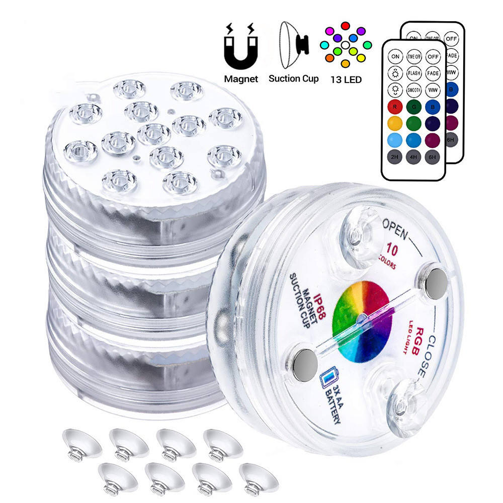 Underwater LED light with remote control – RGB multicolor pool lighting for bathrooms and ponds