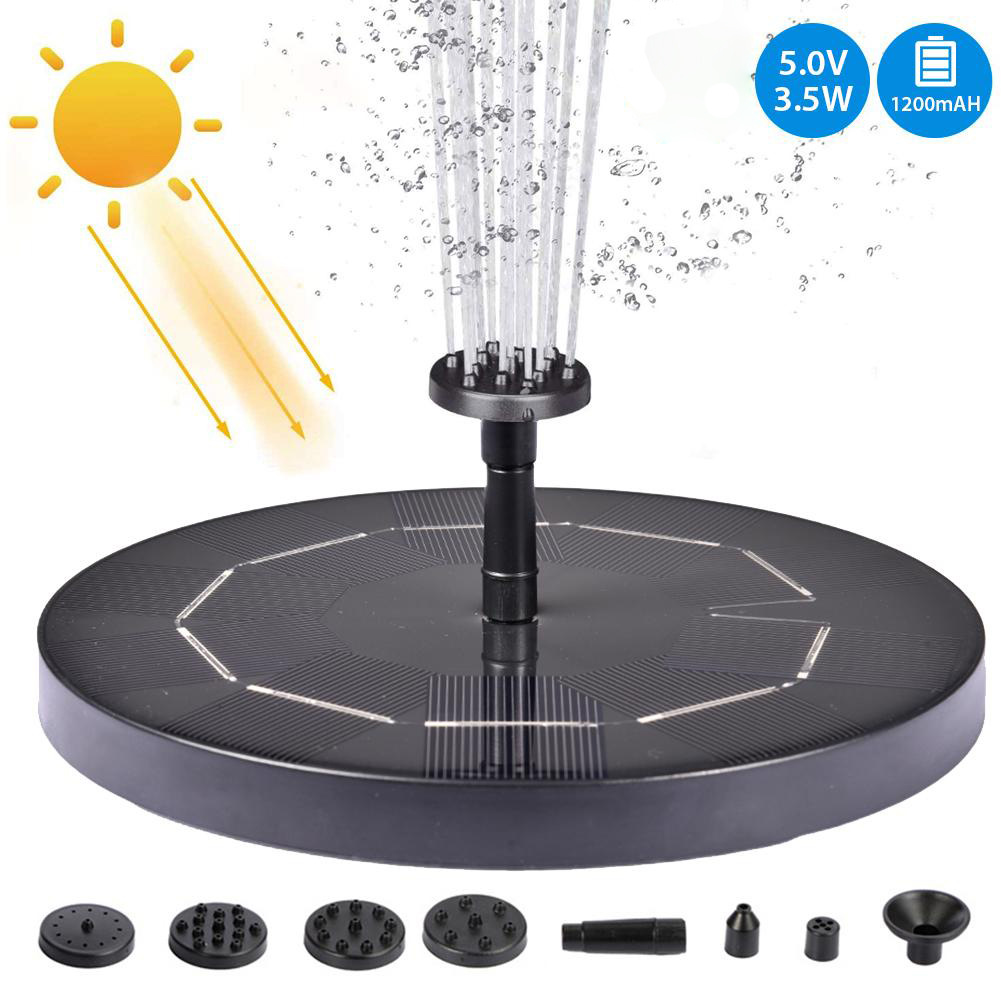 Solar-powered water bubbler for bird baths – bubble fountain with solar panel