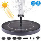 Solar-powered water bubbler for bird baths – bubble fountain with solar panel