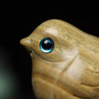 Handcrafted wooden carved bird