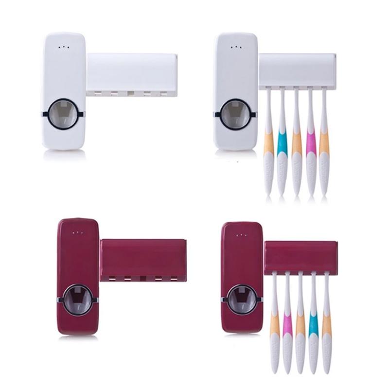 Wall-mounted toothbrush station