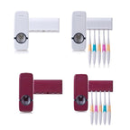 Wall-mounted toothbrush station