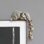 Elephant sitter hand-painted figures