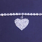 Fashion Heart Rhinestone Anklet