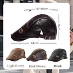 ElderLux Plush Leather Beret | Cozy elegance for a warm winter experience