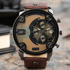 Men's Fashion Large Dial Style Steel Band Watch