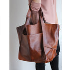 Oversized Leather Weekend Bags