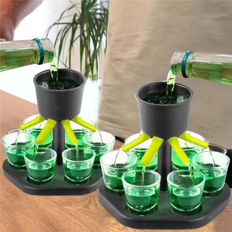 Shot glass dispenser and holder