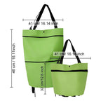 2 In 1 Folding Shopping Cart Tote Bag