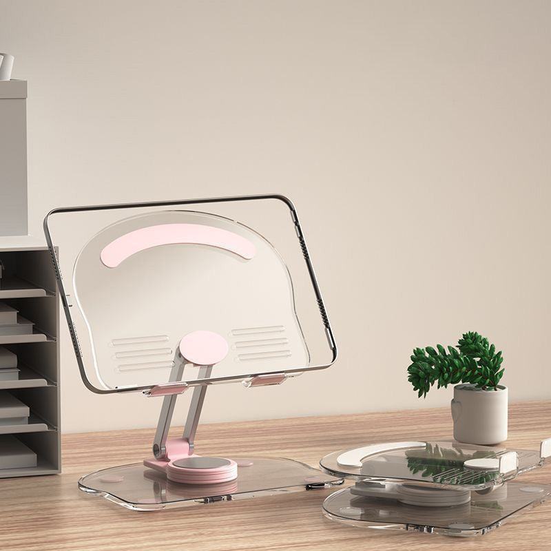 Folding transparent acrylic tablet stand