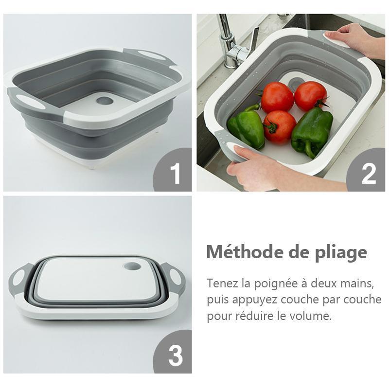 Ciaovie collapsible cutting board with dish container