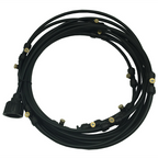 Spray irrigation system – Water hose with spray nozzles for refreshing cooling in the garden