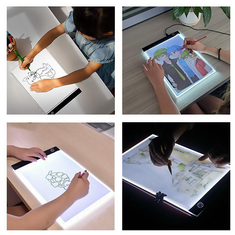 Drawing board with LED light