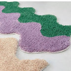 Abstract Color Block Rug made of Cotton-Polyester