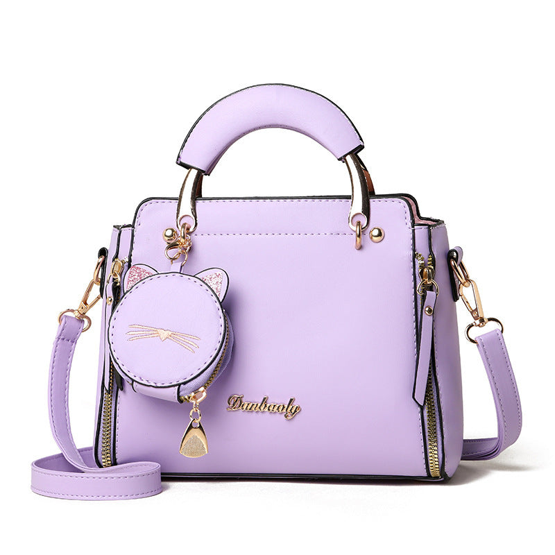 Versatile bag for women with cute kitten organizer
