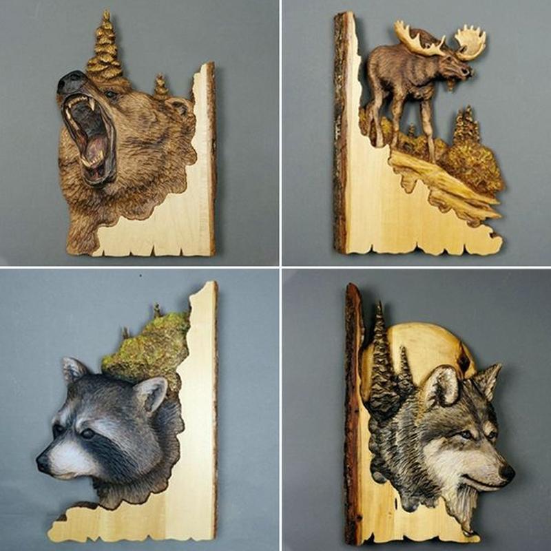 Animal Carving Craft Wall Decoration