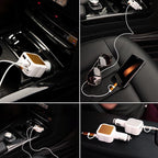 Ciaovie Car Charger Multi with Retractable Charging Cable