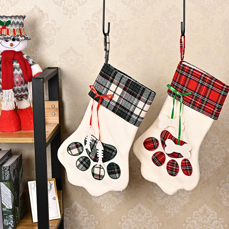 Checked Christmas Socks