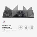 Foldable Bluetooth Keyboard with Touchpad | Portable Wireless Mini Keyboard for Windows, Mac, iOS & Android