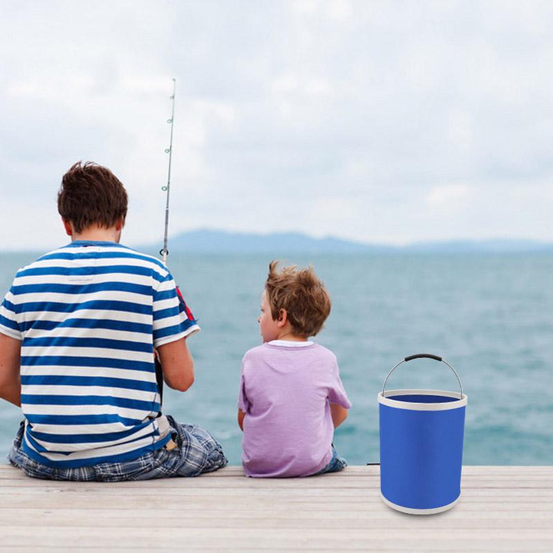 Foldable portable bucket for outdoor fishing