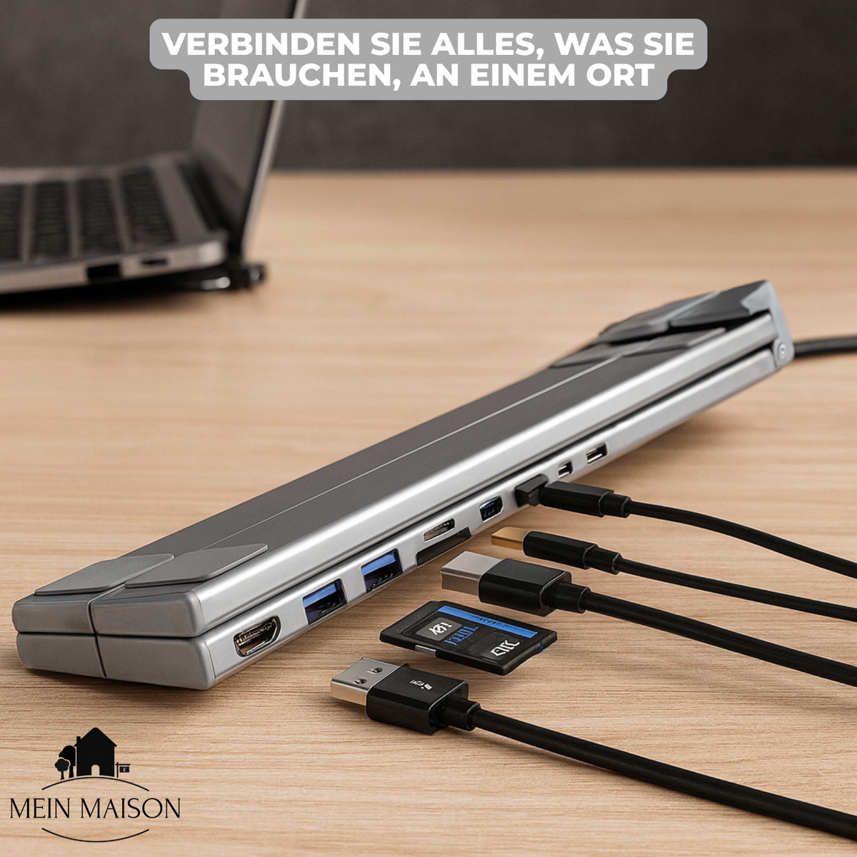 ProDock Stand – 8-in-1 Laptop Riser and Hub combined!