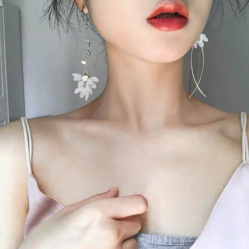 Asymmetrical Flower Earrings