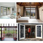Magnetic Fly Screen Door with Continuous Hook and Loop Fastener